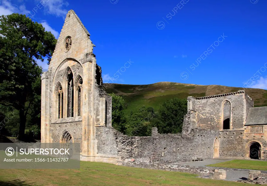 Valle Crucis Abbey ruins, Llangollen, Denbighshire, Wales, Europe.