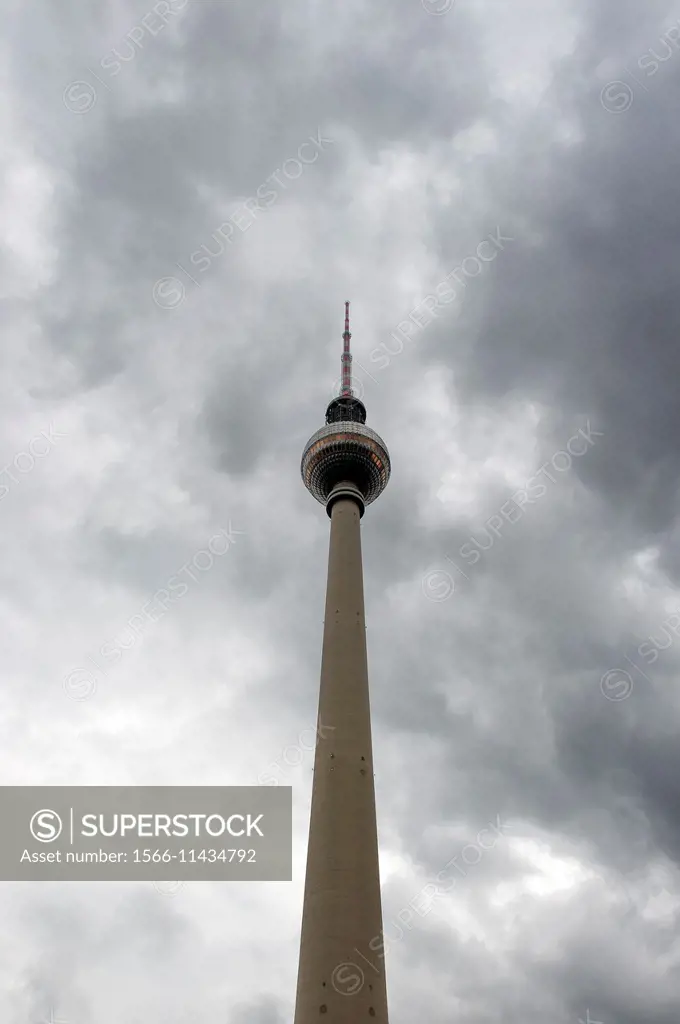 Berlin TV tower (Fernsehturm Berlin), Berlin, Germany.