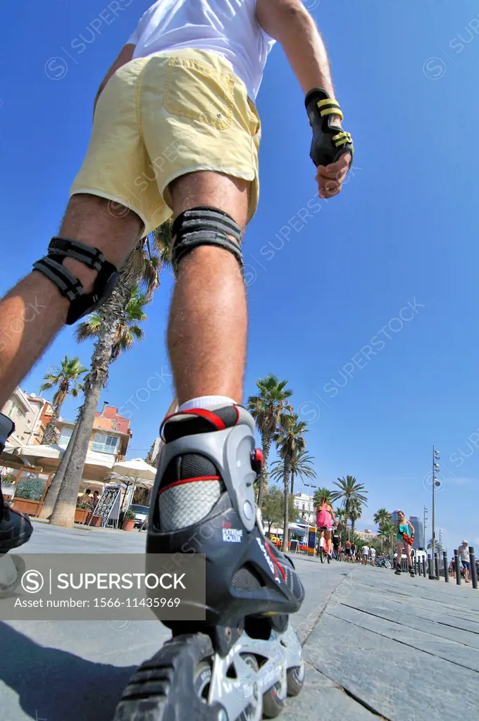 Inline skates, Barcelona, Catalonia, Spain.