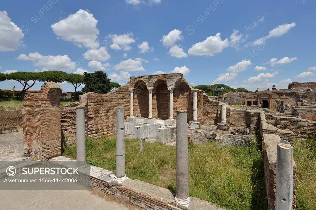 Rome. Italy. Ostia Antica. House of Cupid & Psyche, nymphaeum.
