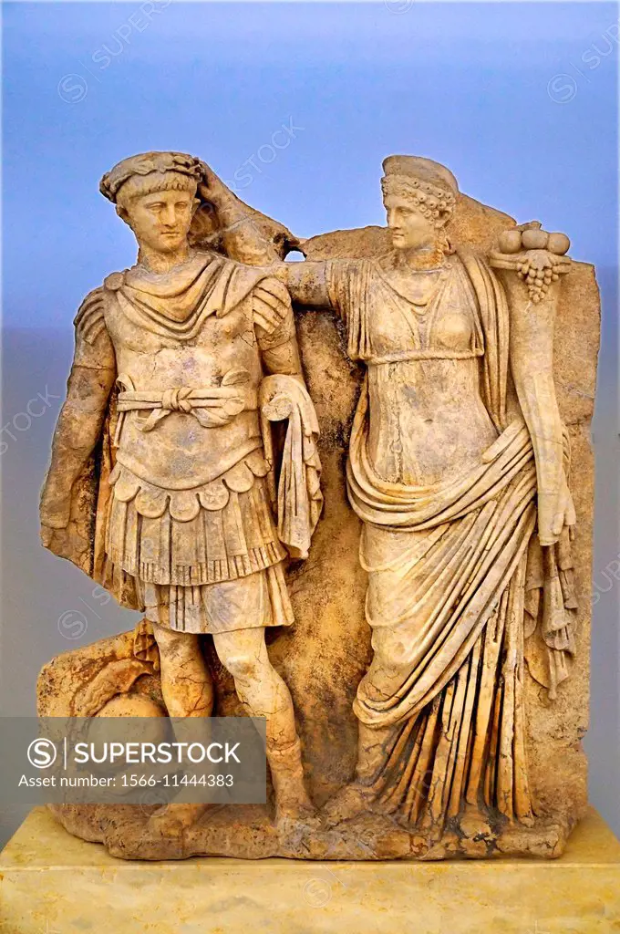 Turkey, Aphrodisias, museum, Sebasteion reliefs, Nero and Agrippina