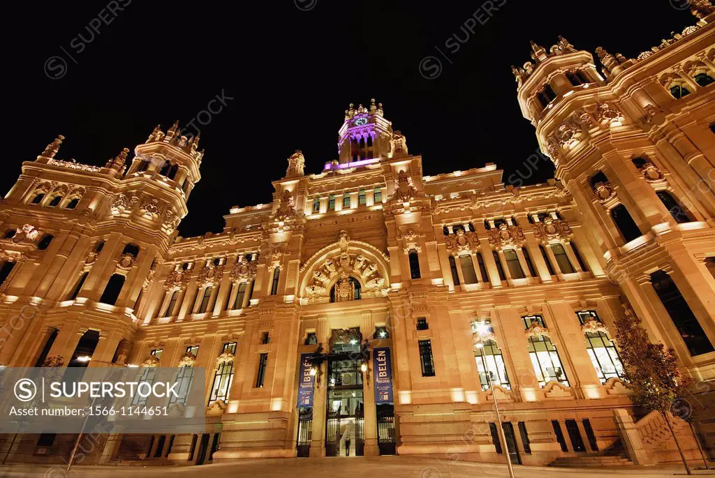 Palace of Telecommunications in Cibeles square, Madrid, Spain