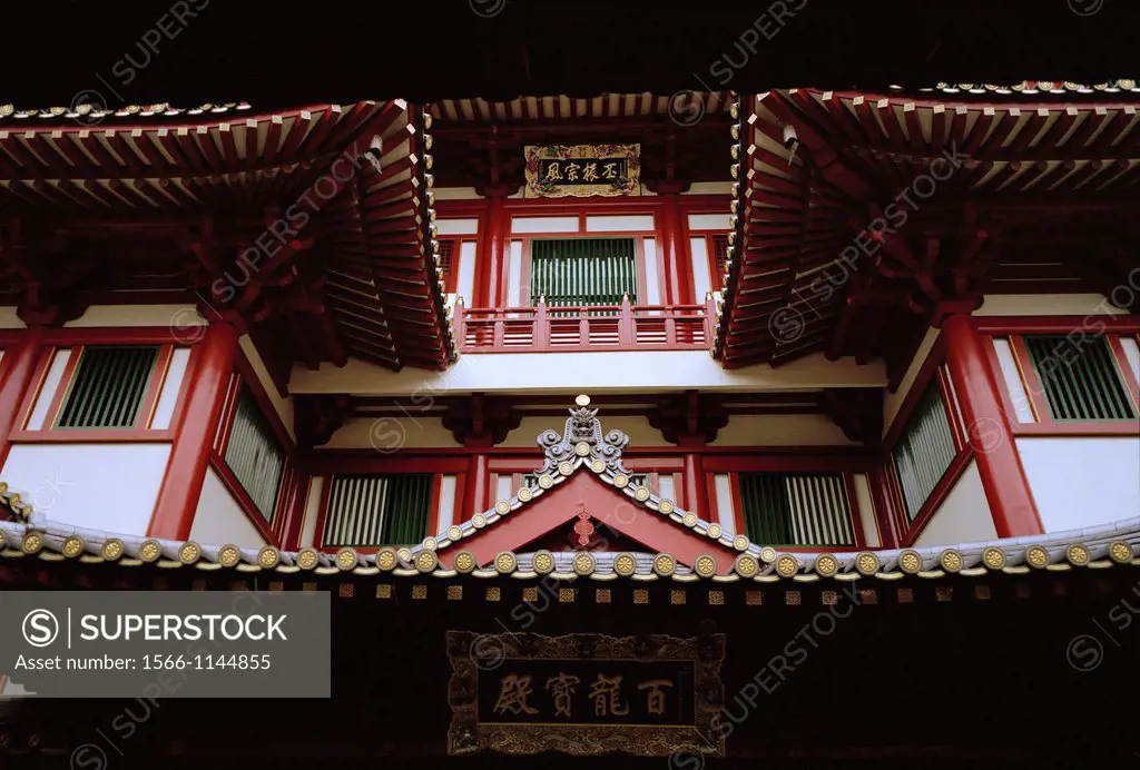 Buddha Tooth Relic Temple and Museum in Chinatown in Singapore in Southeast Asia Far East