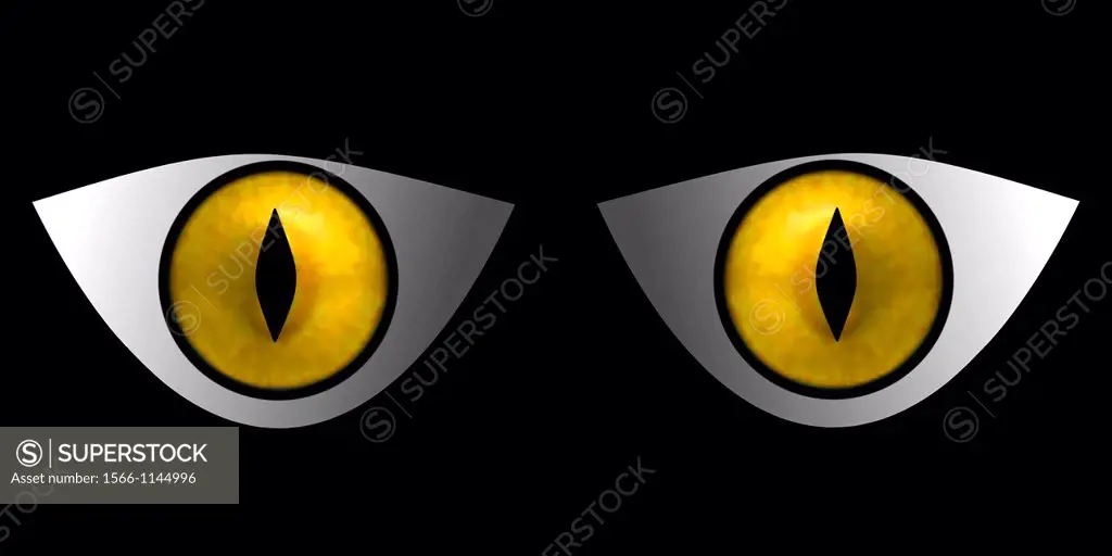 digital enhancement - eyes of feline monster