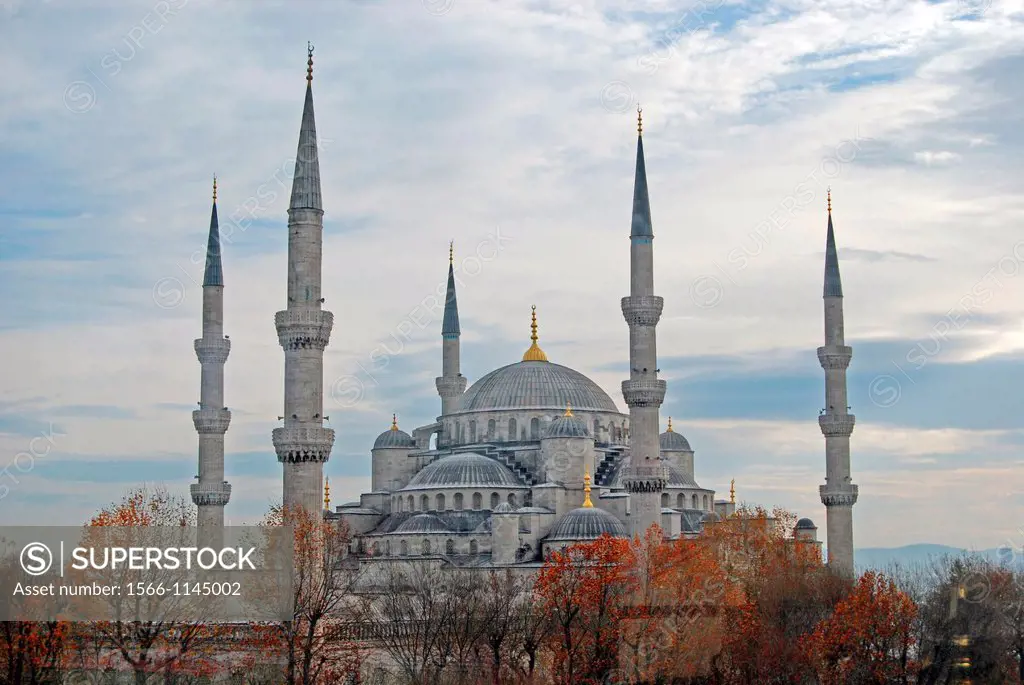 Front view of Blue Mosque Istanbul