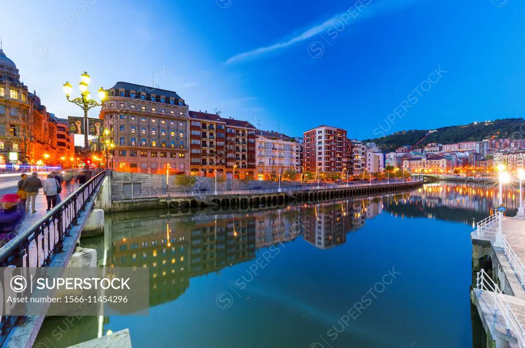 The Estuary of Bilbao, Bilbao, Bizkaia, Basque Country, Spain, Europe.