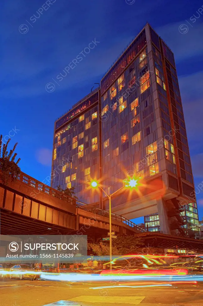 The Standard Hotel seen from the Meat Packing District, New York City