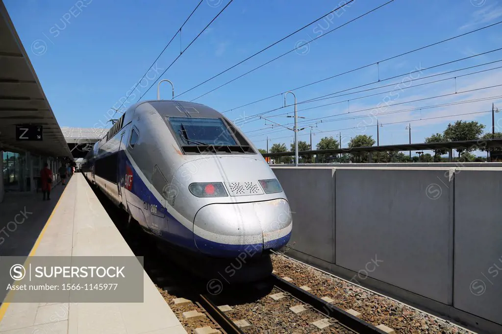 France, Provence, Bouches-du-Rhone 13, city of Aix-en-Provence, TGV railway station