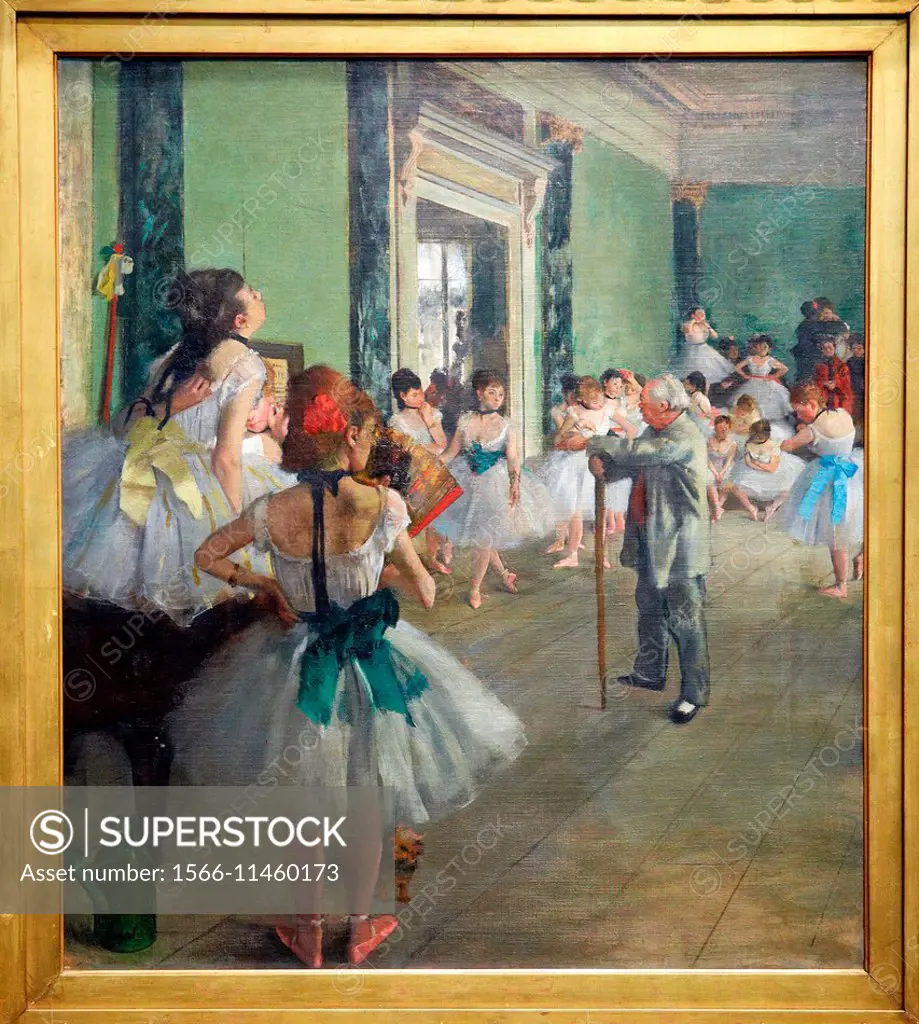The dance class, 1874, by Edgar Degas (1834-1917), oil on canvas, 85x75 cm. Musée d´Orsay. Orsay Museum. Paris. France.