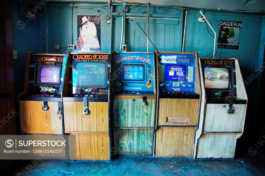 Slot machines, Ocho Rios, Jamaica, West Indies, Caribbean, Central America.