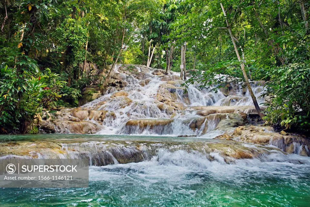 Dunns river falls Dunn´s river falls, Ocho Rios, Jamaica, West Indies, Caribbean, Central America.