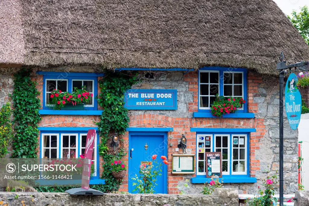 Traditional thatched cottages at Adare, county Limerick, Ireland