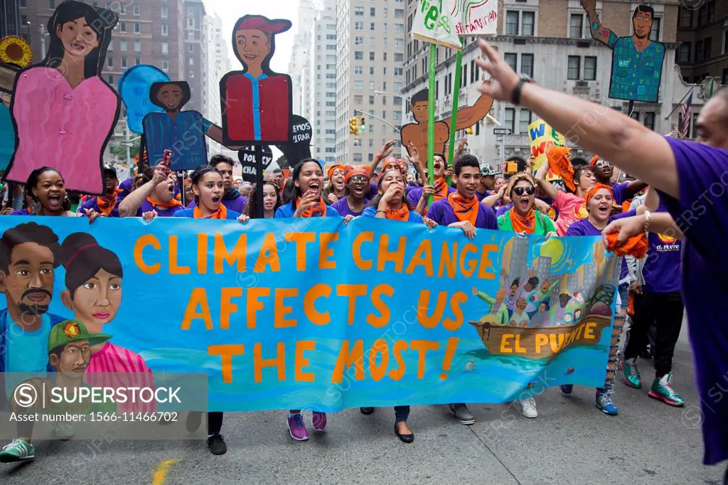 New York, New York - Hundreds of thousands joined the ""People´s Climate March"" to demand urgent action against the threat of climate change.