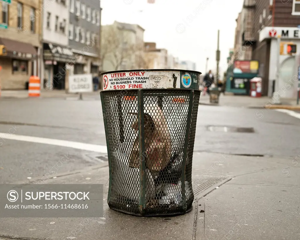 Trash in the street in Booklyn.