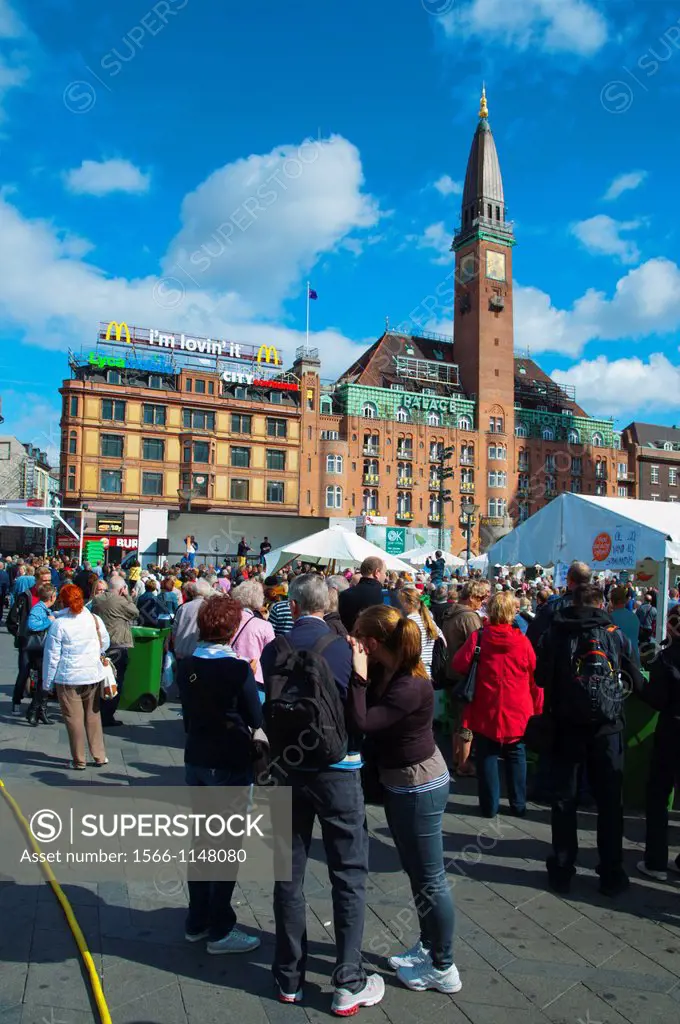Fiskens Dag seafood festival and market at Rådhuspladsen square central Copenhagen Denmark Europe