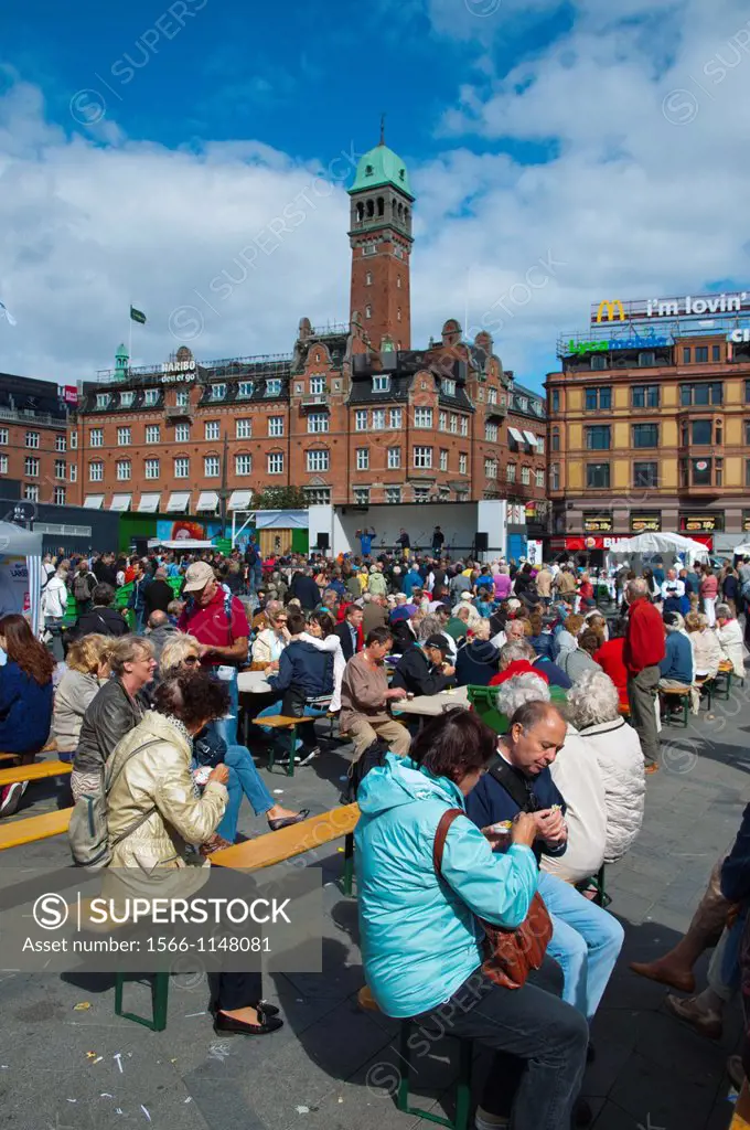 Fiskens Dag seafood festival and market at Rådhuspladsen square central Copenhagen Denmark Europe