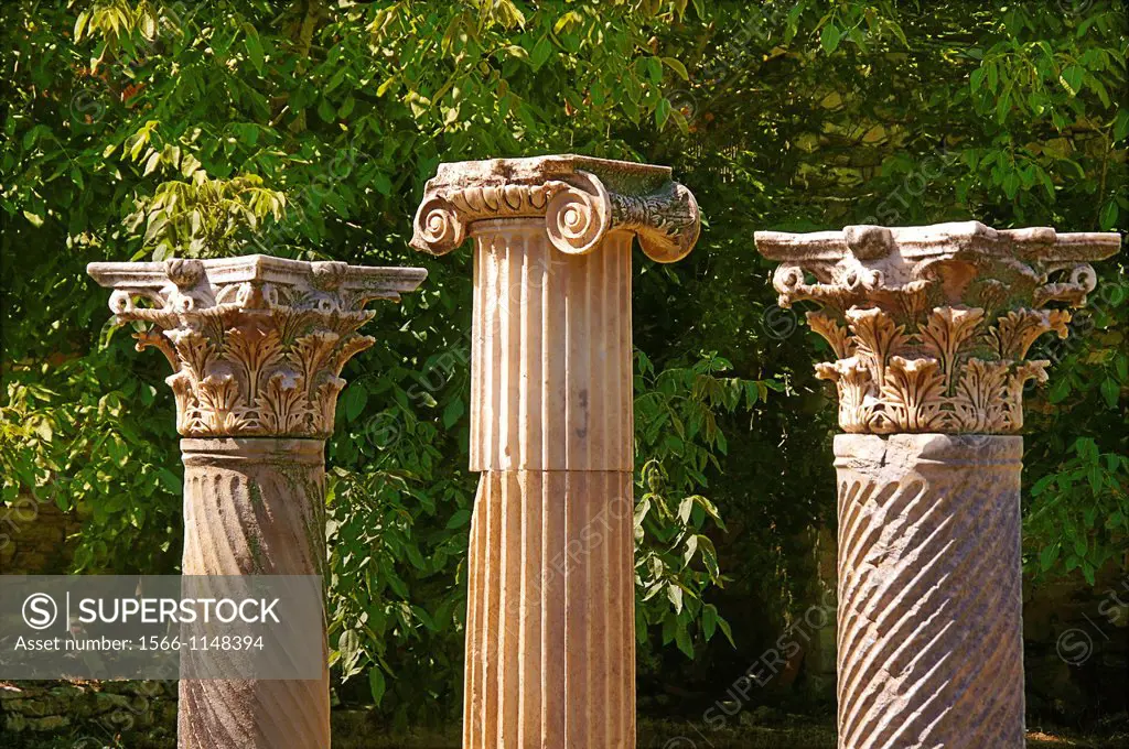 Columns at Aphrodisias. Aphrodisiás was a small city in Caria, on the southwest coast of Asia Minor. Its site is located near the modern village of Ge...