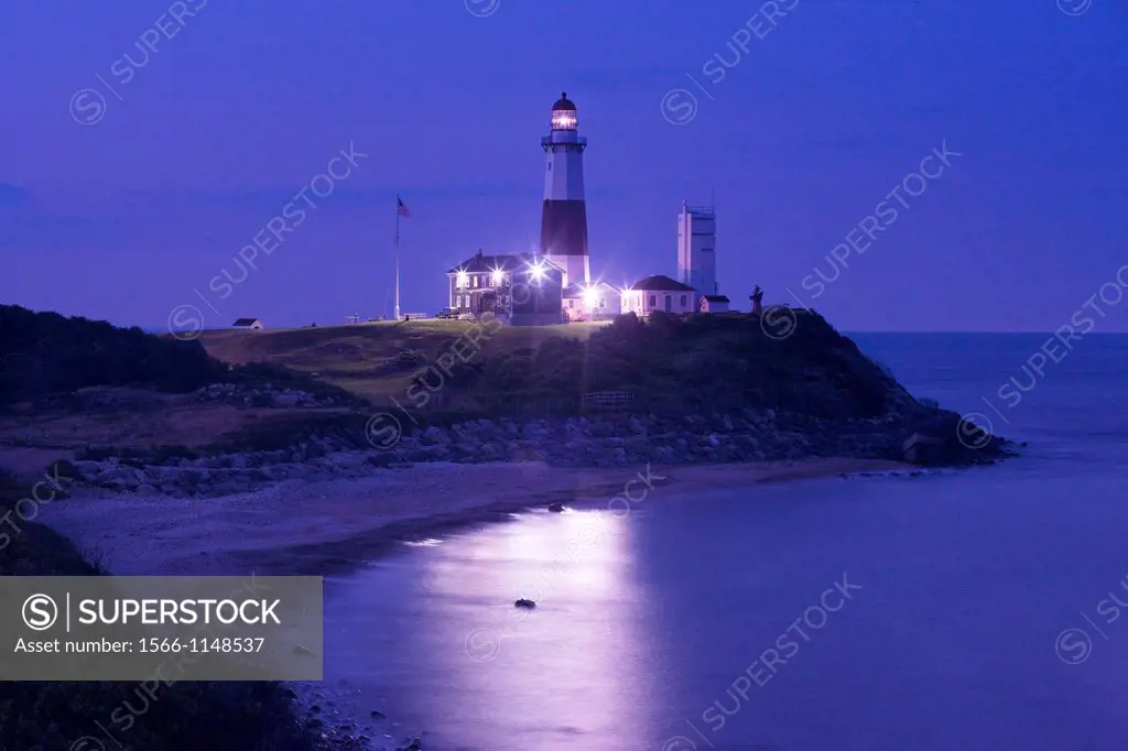Beach Montauk Point Lighthouse East Hampton Suffolk County Long Island New York State USA