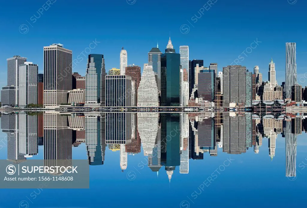 East River Downtown  Manhattan Skyline New York City USA