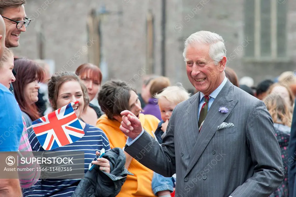 Prince Charles visits the Welsh market town of Brecon on the last day of the royal Summer visit to Wales.