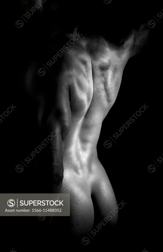 nude back of man.