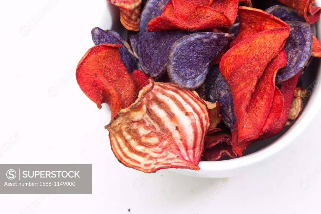 Colorful vegetable chips