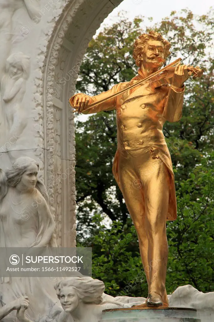 Austria, Vienna, Johann Strauss Monument.