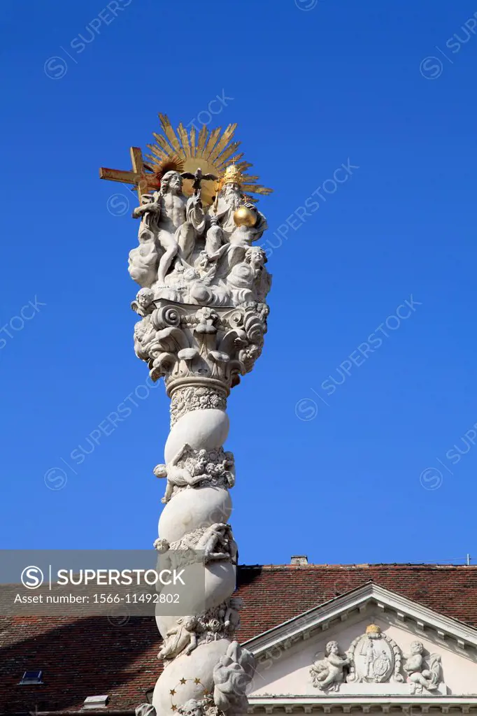 Hungary, Sopron, Holy Trinity Column.
