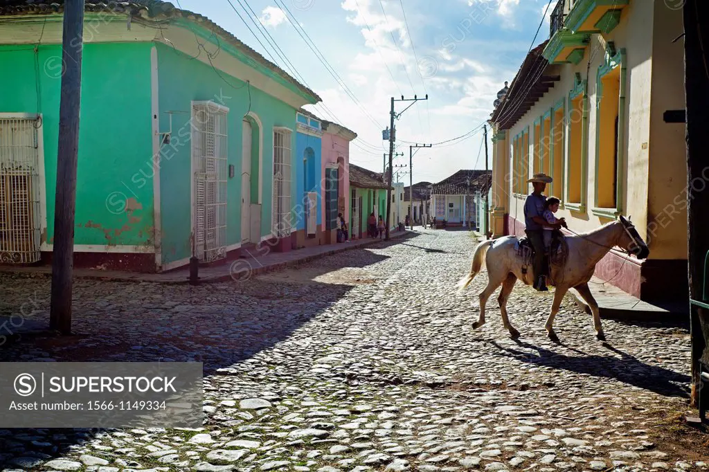 Street , Trinidad city, Sancti Spiritus Province, Cuba.