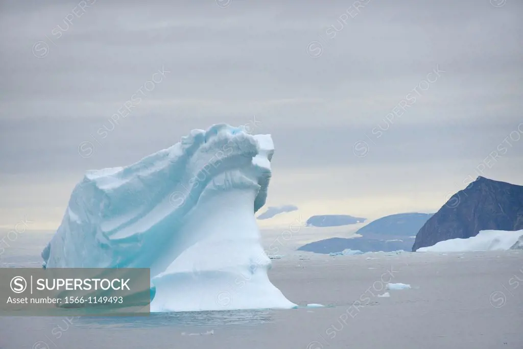 Greenland, Melville Bay, Cape York, Iceberg and glaciar
