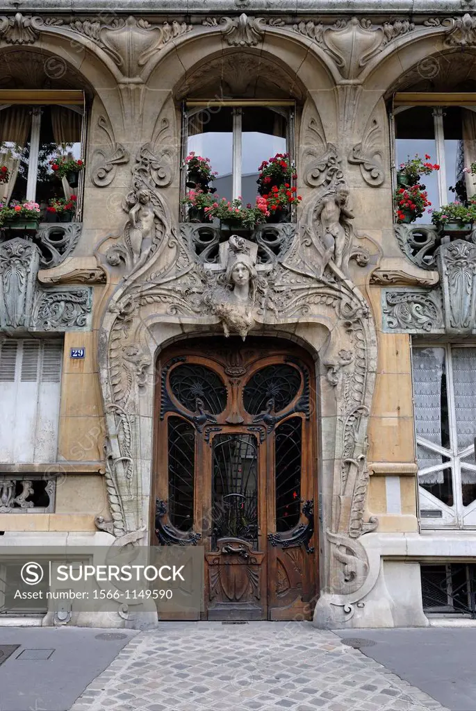 Lavirotte building, Art Nouveau style, Paris, Ile-de-France region, France, Europe
