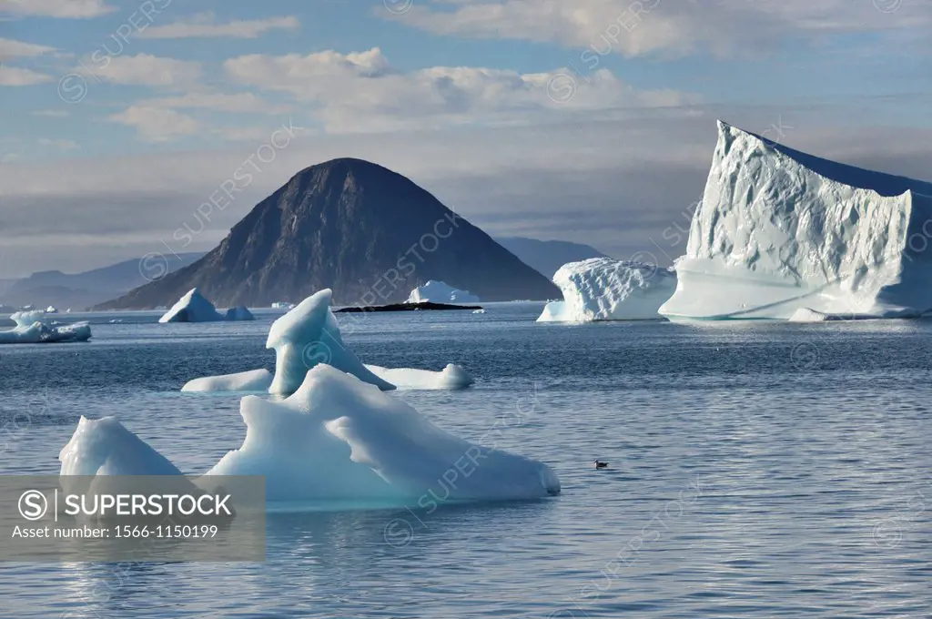 Greenland, Nuussuaq region, Sugar Loaf Bay, Icebergs