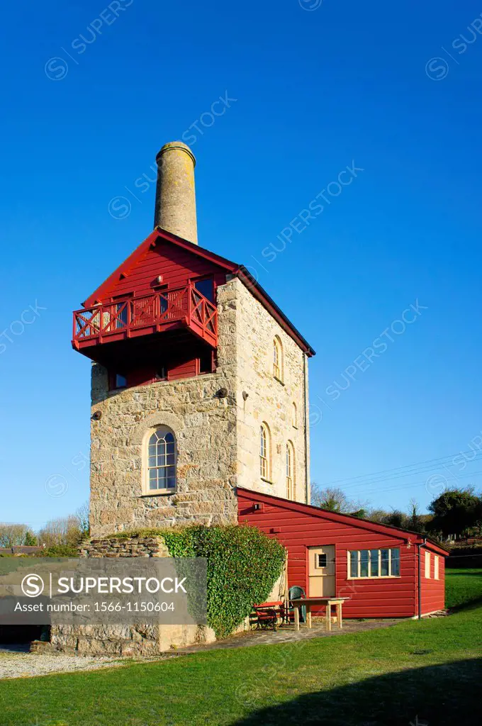 an old tin mine in cornwall, uk, that has been converted into a home