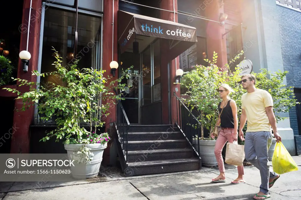 A branch of Think Coffee in Greenwich Village in new York After being featured in a South Korean television program, ´Infinite Challenge´, this partic...
