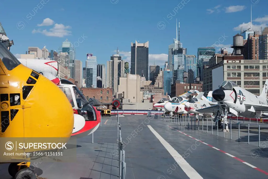 Flight Deck Of Intrepid Sea Air And Space Museum Manhattan New York City USA