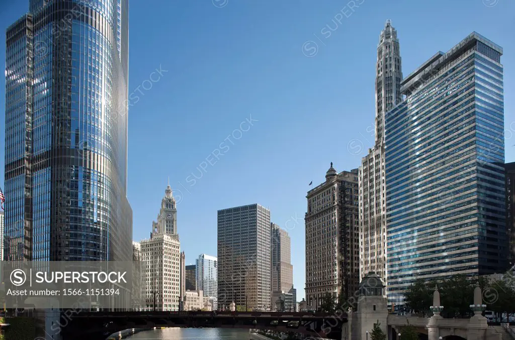 The Loop Skyline Downtown Chicago Illinois usa