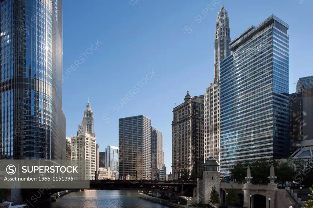 The Loop Skyline Downtown Chicago Illinois usa