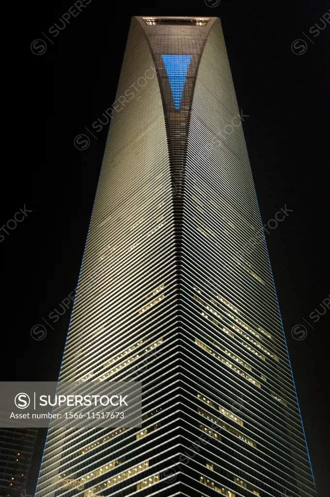 ´The Shanghai World Financial Center´ 492 meters high, Pudong Business District, Shanghai, China, Asia.