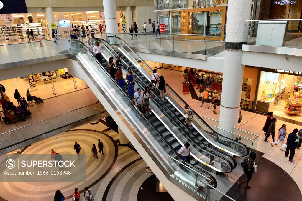 Escalators Eaton Center Centre Shopping Mall Toronto Ontario Canada