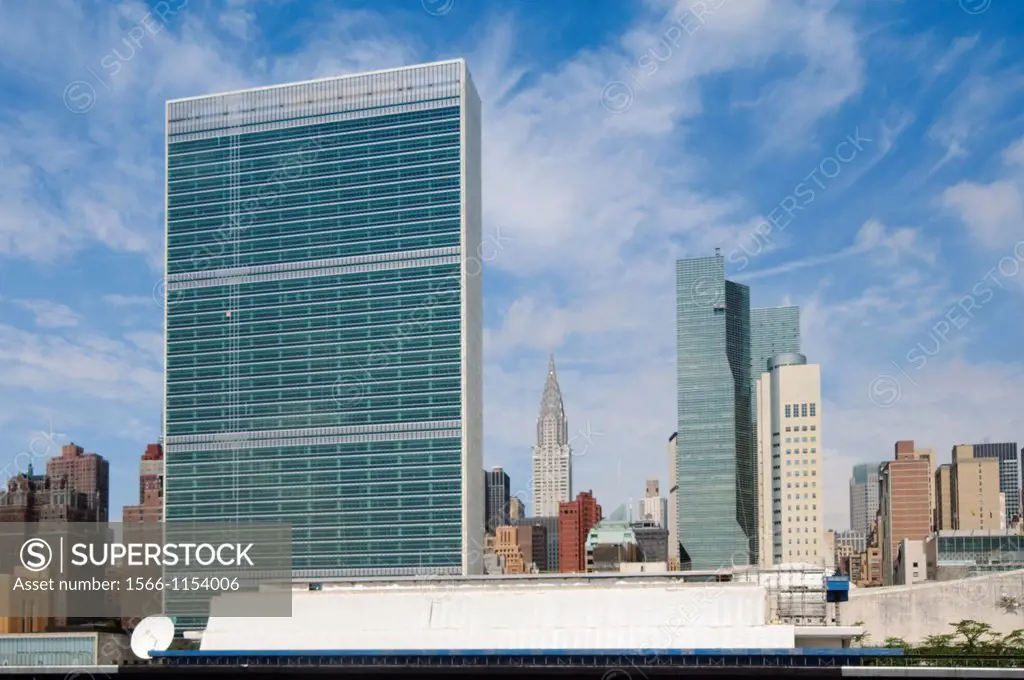 Usa, New York City, Manhattan, United Nations Building