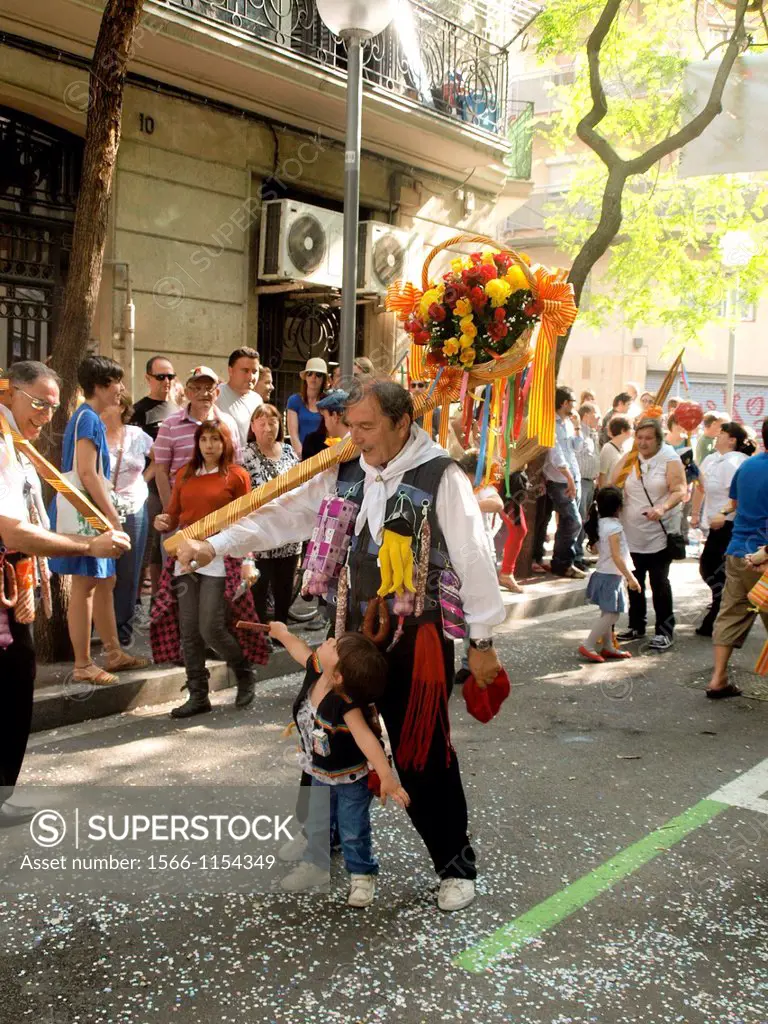 Popular festival of choirs humorous held around Pentecost. Barceloneta neighborhood, Barcelona, Catalonia, Spain.