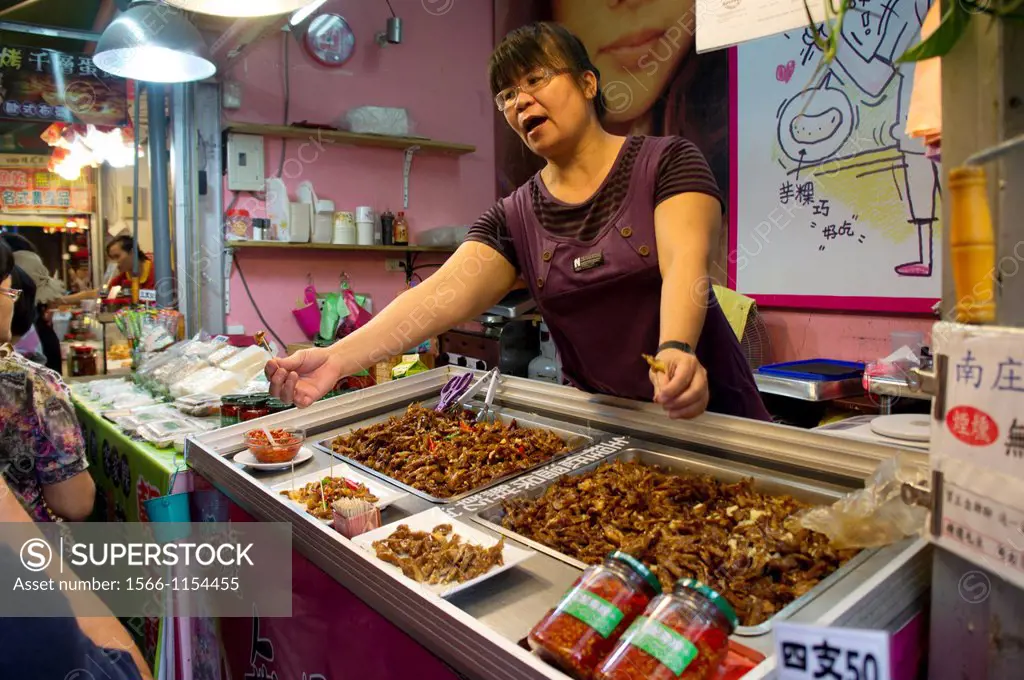 Food stalls at Nanzhuang, Taiwan.
