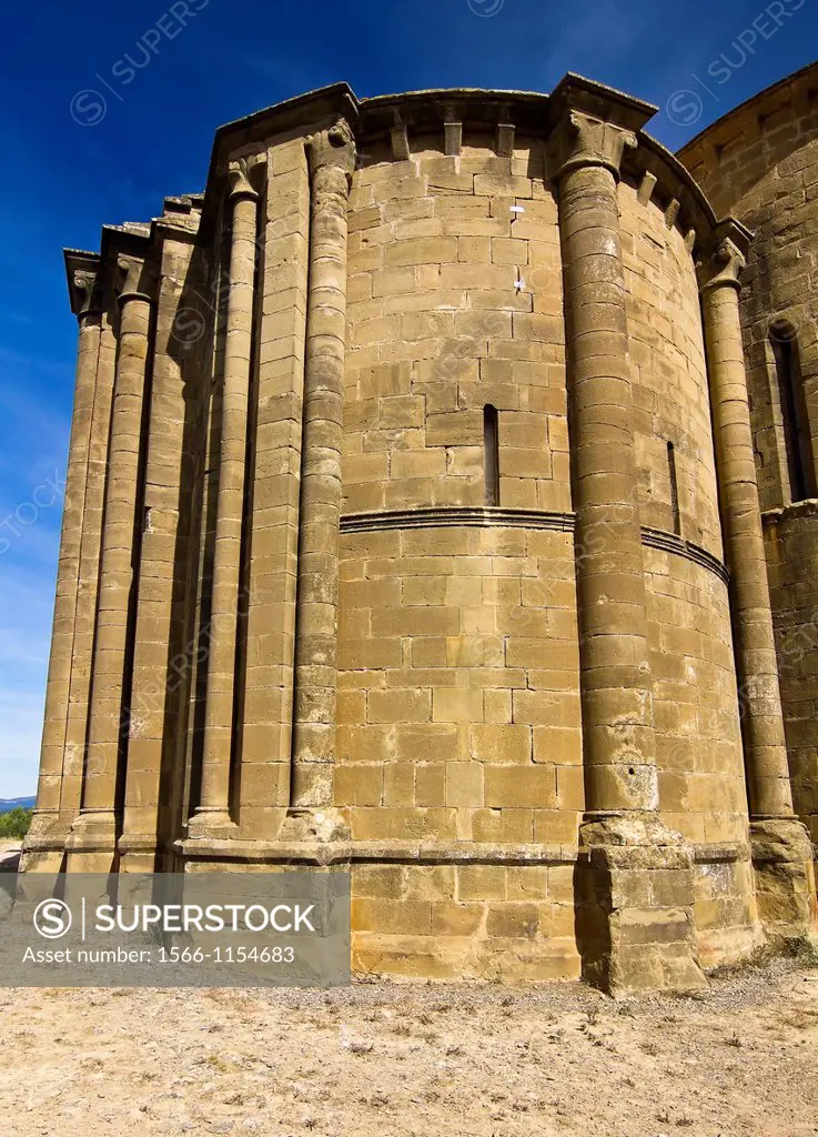 Apses of the church of Santiago - Romanesque Style - Aguero - Huesca - Aragón - Spain - Europe