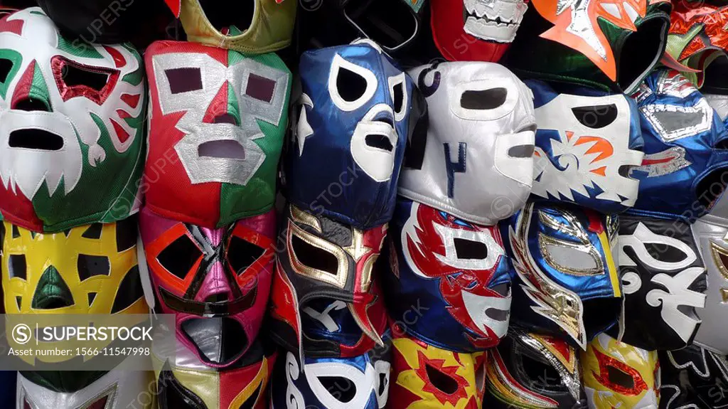 Máscaras de luchador. Ciudad de México.
