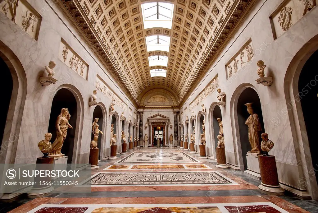 Inside the Vatican Museum.