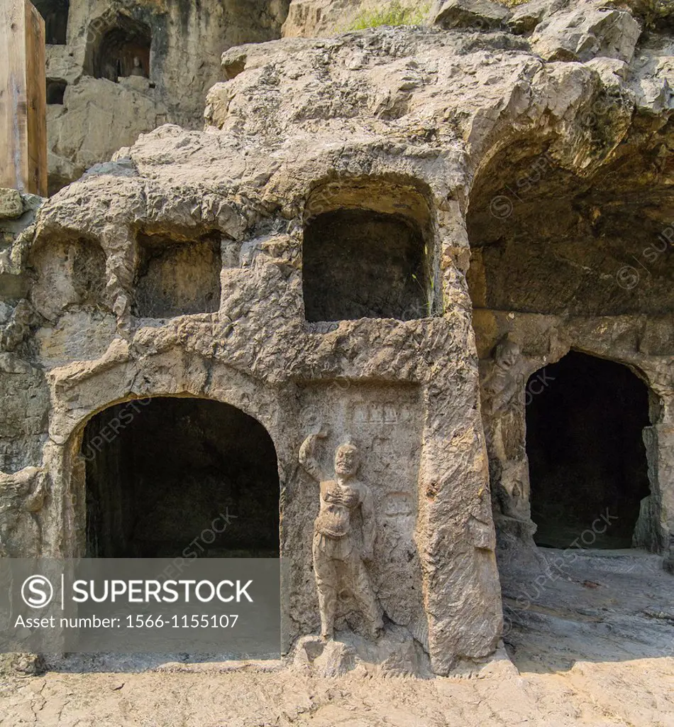 The grottoes were started around the year 493 when Emperor Xiaowen of the Northern Wei Dynasty 386-534 moved the capital to Luoyang and were continuou...