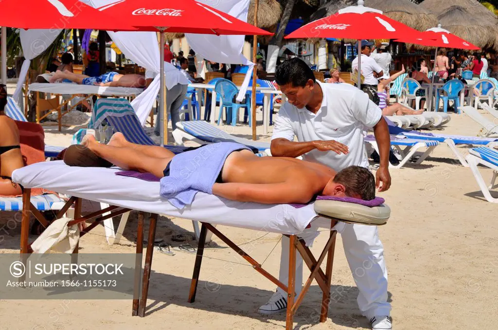 Massage Tables Costa Maya Mexico Beach Caribbean Cruise Ship Port