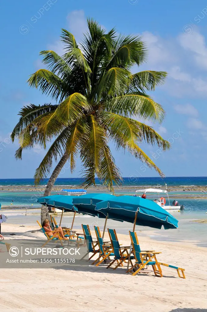 Chairs and Umbrellas Costa Maya Mexico Beach Caribbean Cruise Ship Port