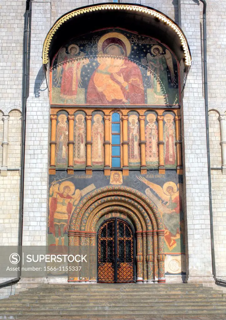 Portal of Dormition Cathedral 1479, Moscow Kremlin, Moscow, Russia