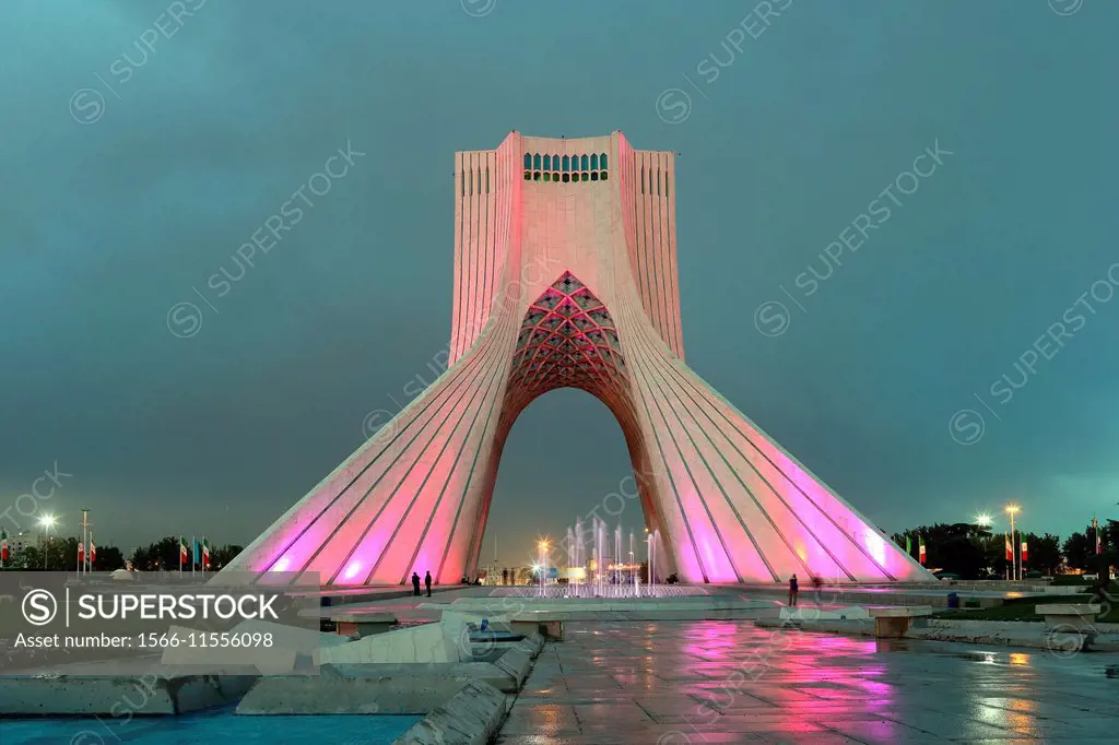 Azadi Tower, Borj-e Azadi, Tehran, Iran, Asia.